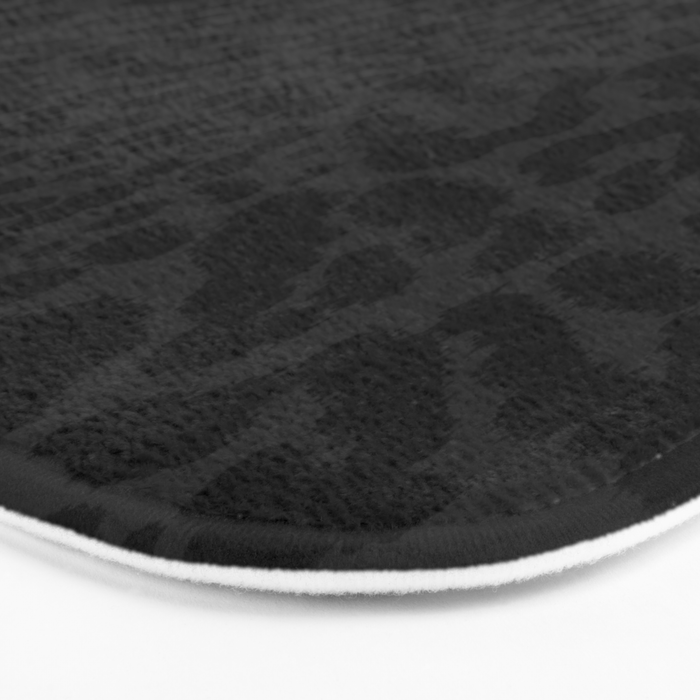 Goth Black Leopard Animal Print Bath Mat Gallery Image 3