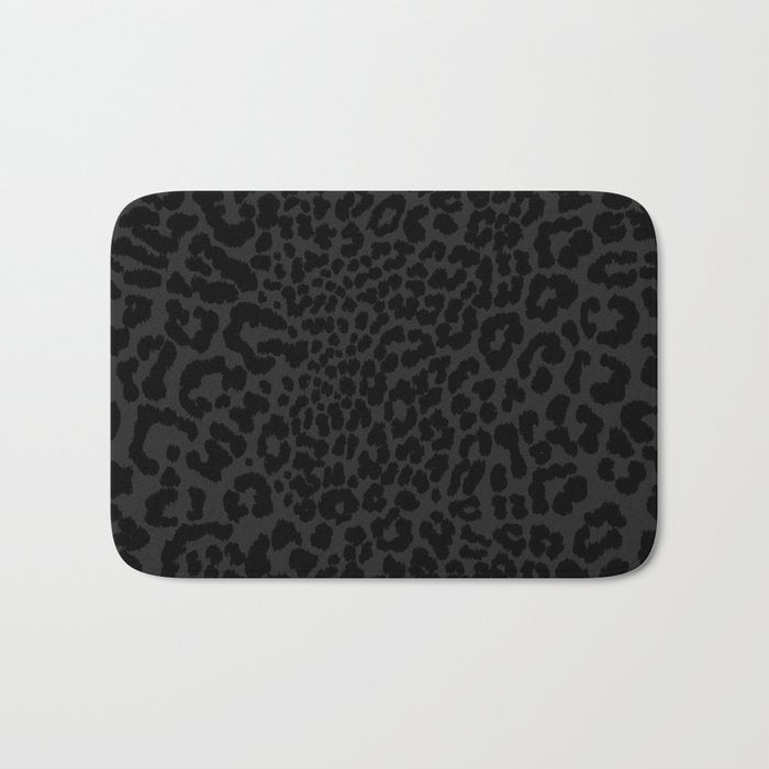 Goth Black Leopard Animal Print Bath Mat Gallery Image 1