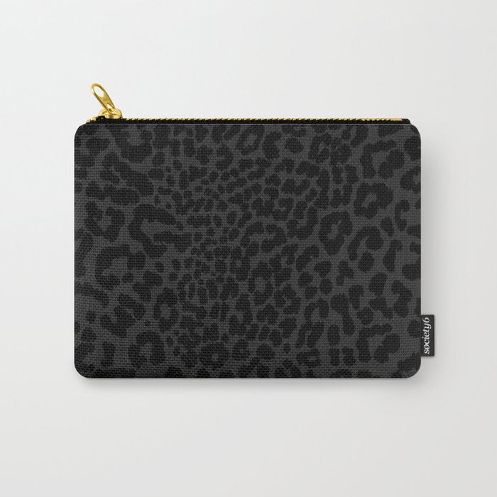 Goth Black Leopard Animal Print Carry All Pouch Gallery Image 1