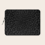 Goth Black Leopard Animal Print Laptop Sleeve Gallery Image 1