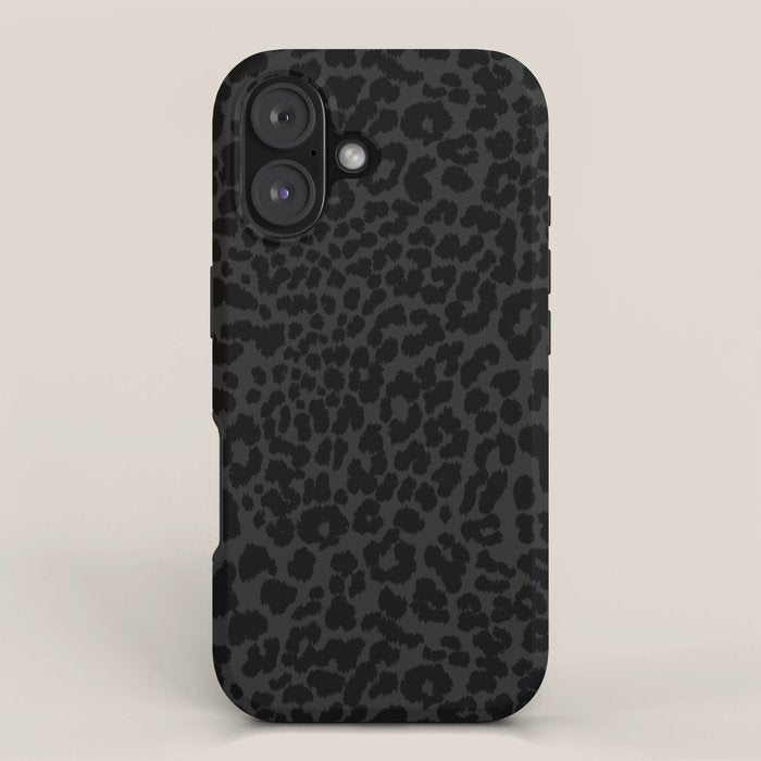 Goth Black Leopard Animal Print iPhone Case Gallery Image 1