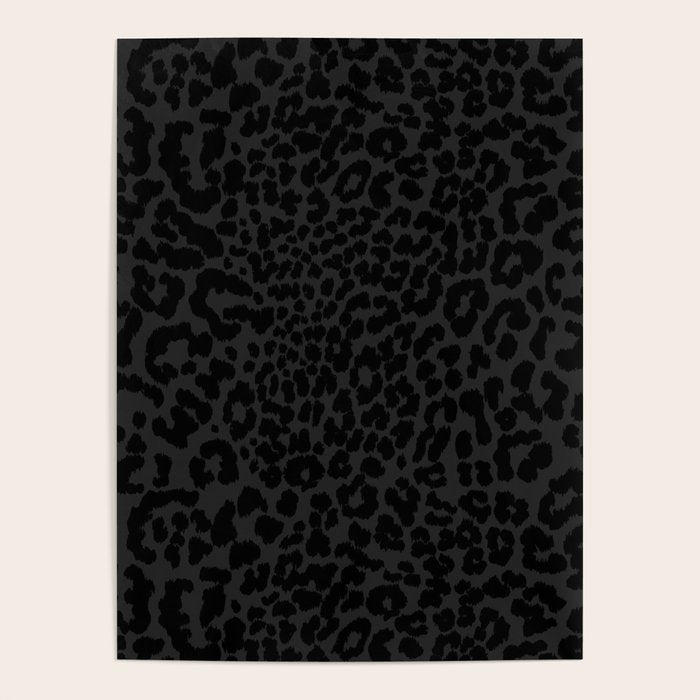 Goth Black Leopard Animal Print Poster Gallery Image 4