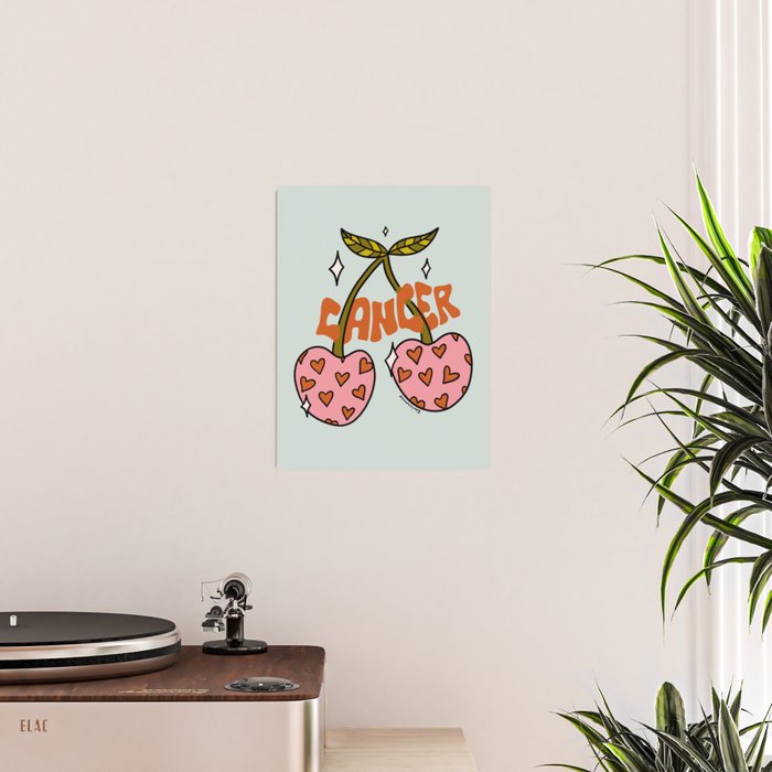 Cancer Zodiac Cherries Poster Gallery Image 2