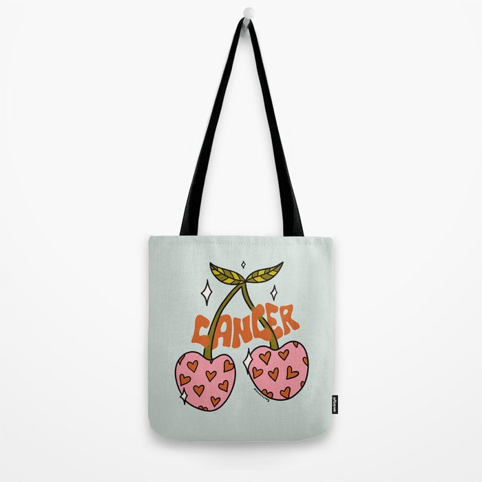 Cancer Zodiac Cherries Tote Bag Gallery Image 2