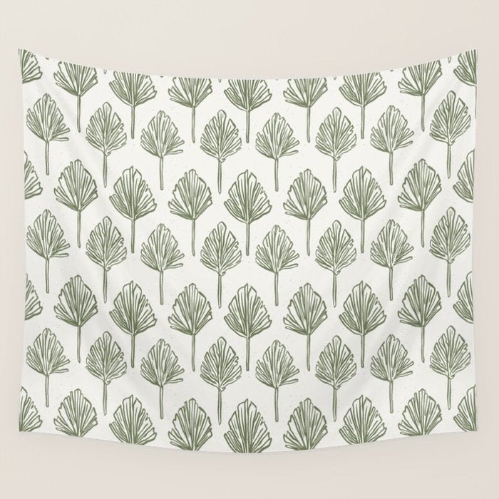 Palm Sketches Wall Tapestry Gallery Image 4