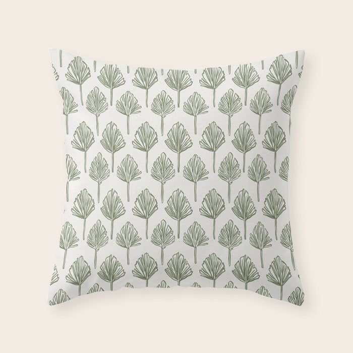 Palm Sketches Throw Pillow Gallery Image 6