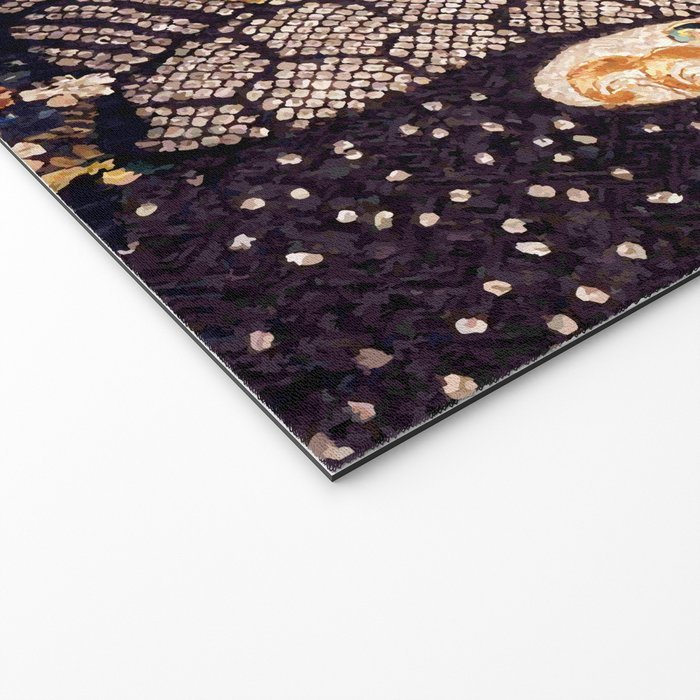 Kosode Fragment with Tortoiseshell Pattern, Waves, & Cherry Blossoms Shibori Print Welcome Mat Gallery Image 2