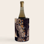 Kosode Fragment with Tortoiseshell Pattern, Waves, & Cherry Blossoms Shibori Print Wine Chiller Gallery Image 2