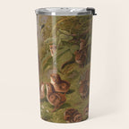 Vintage Quails & Their Chicks Illustration (1867) Travel Mug Gallery Image 2