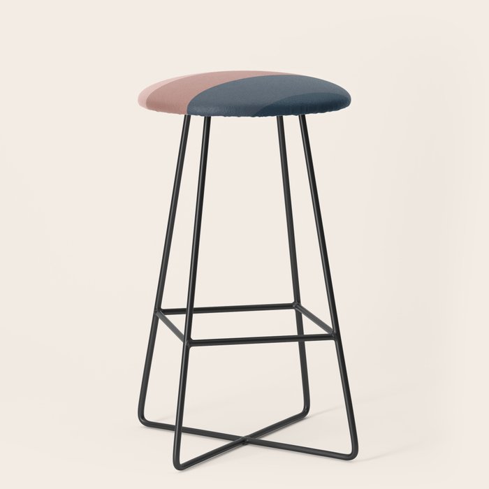 Minimal Retro Sunset - Earthy Neutral Stool Gallery Image 1