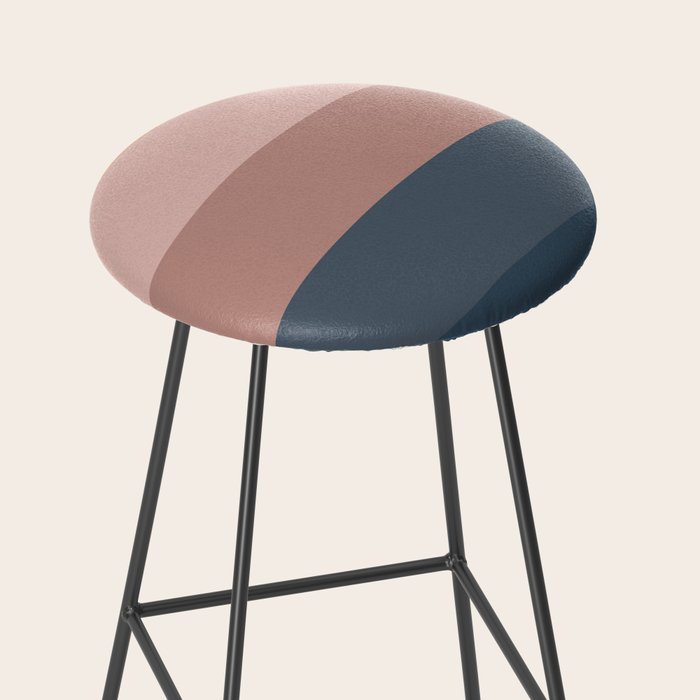 Minimal Retro Sunset - Earthy Neutral Stool Gallery Image 2