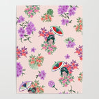 Pastel purple oriental pattern Poster Gallery Image 4