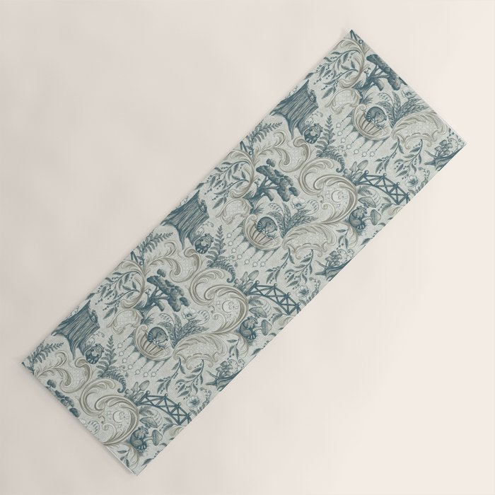 Fairytale Forest Raccoons - charming blue Yoga Mat Gallery Image 1