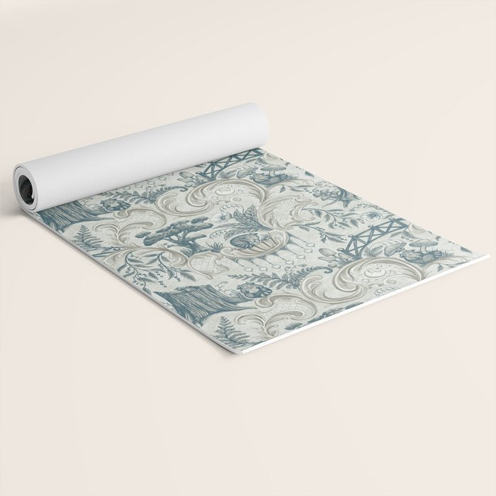 Fairytale Forest Raccoons - charming blue Yoga Mat Gallery Image 2