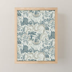 Fairytale Forest Raccoons - charming blue Mini Art Print Gallery Image 1