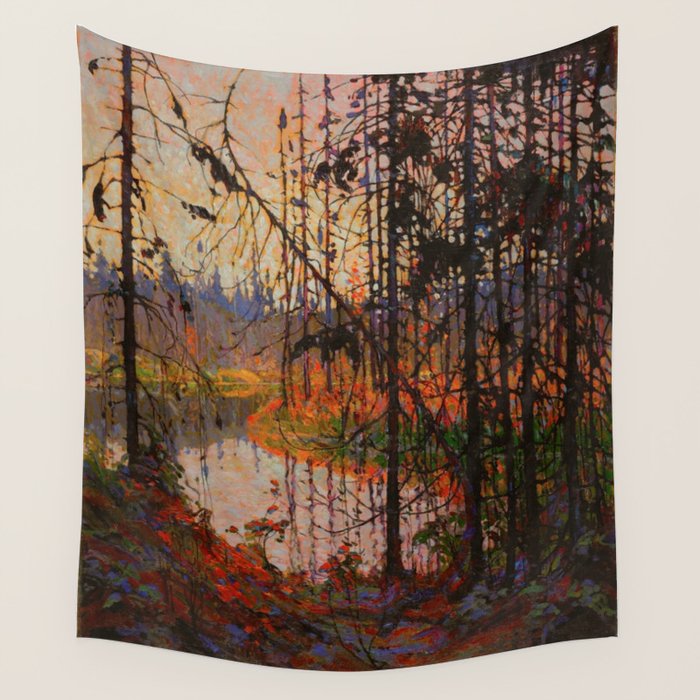 Tom Thomson Northern River 1915 Canadian Landscape Artist Wall Tapestry Gallery Image 1