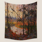 Tom Thomson Northern River 1915 Canadian Landscape Artist Wall Tapestry Gallery Image 4
