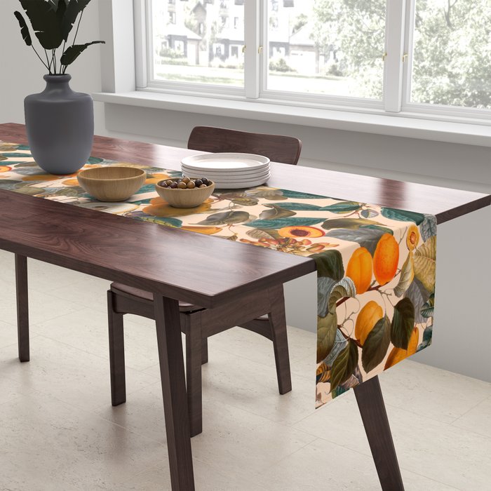 Vintage Fruit Pattern IX Table Runner Gallery Image 2