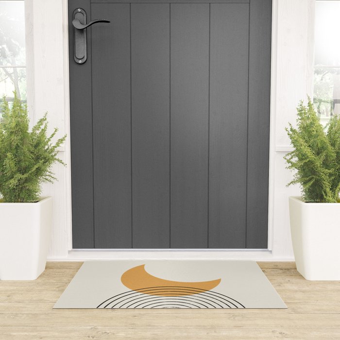 Moon mountain gold - Mid century style Welcome Mat Gallery Image 3