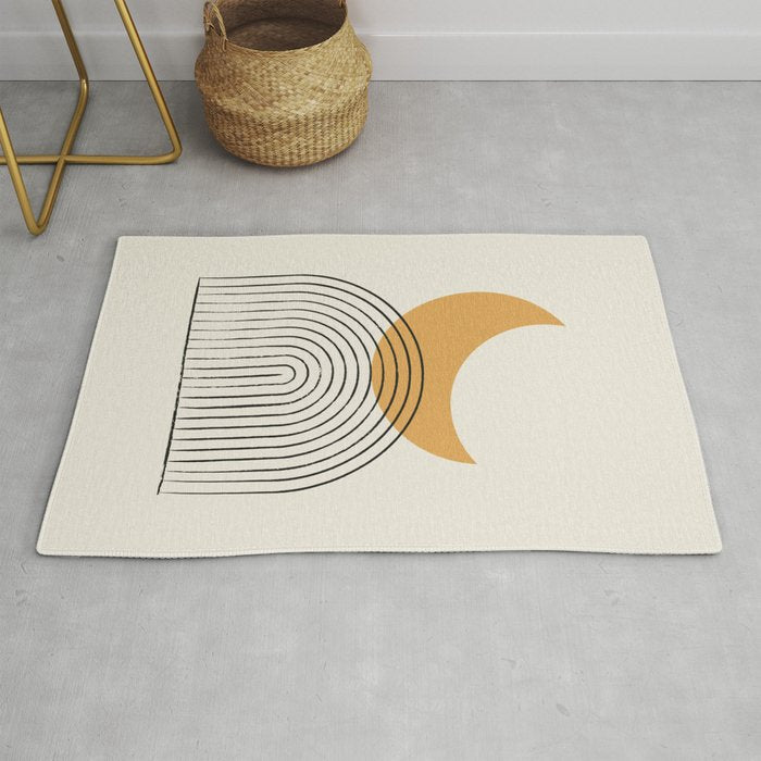 Moon mountain gold - Mid century style Rug Gallery Image 1