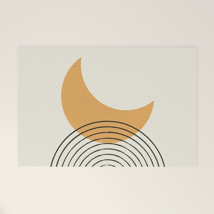Moon mountain gold - Mid century style Welcome Mat Gallery Image 1