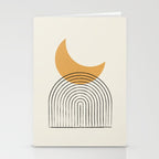 Moon mountain gold - Mid century style Stationery Card Gallery Image 2