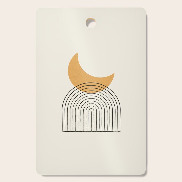 Moon mountain gold - Mid century style Cutting Board Gallery Image 1