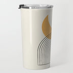 Moon mountain gold - Mid century style Travel Mug Gallery Image 3
