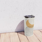 Moon mountain gold - Mid century style Travel Mug Gallery Image 4
