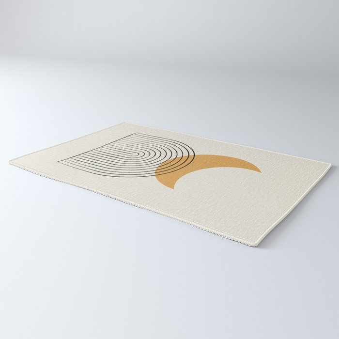 Moon mountain gold - Mid century style Rug Gallery Image 3