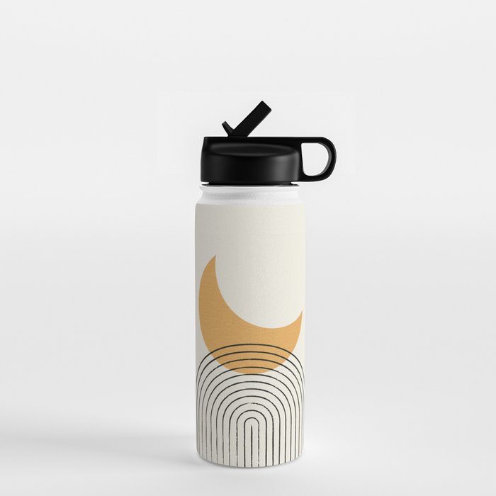 Moon mountain gold - Mid century style Water Bottle Gallery Image 1