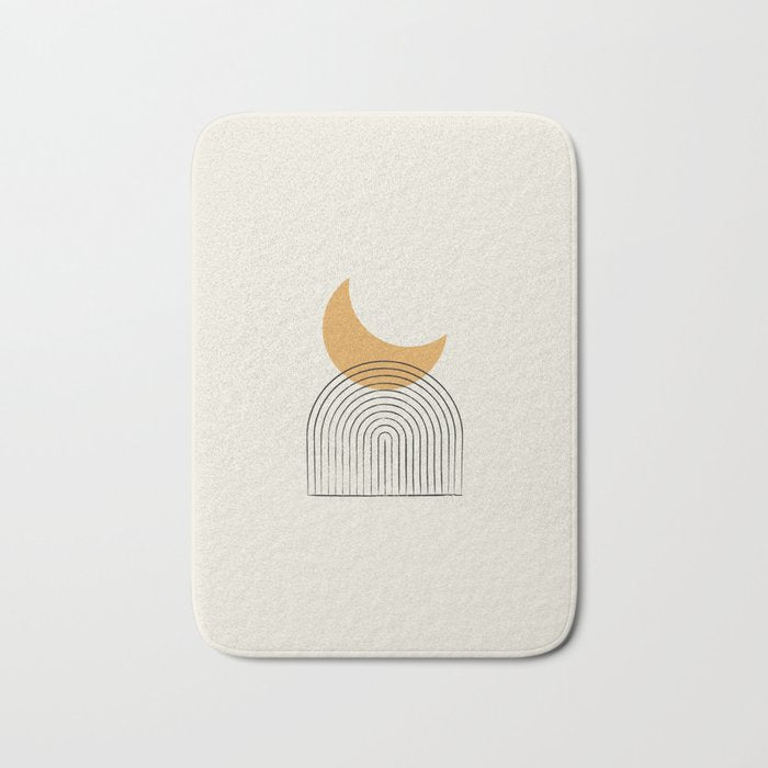 Moon mountain gold - Mid century style Bath Mat Gallery Image 1