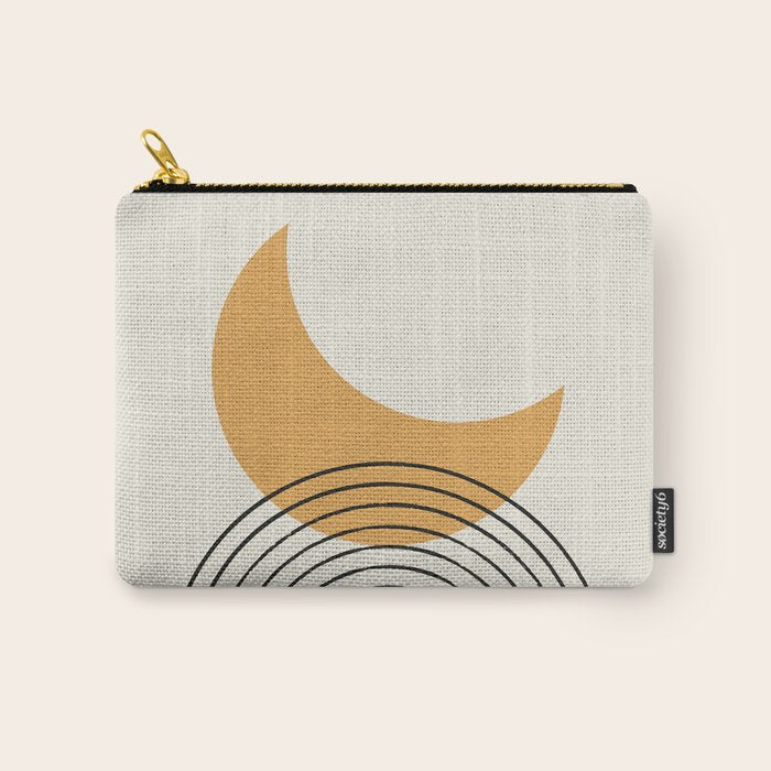 Moon mountain gold - Mid century style Carry All Pouch Gallery Image 1
