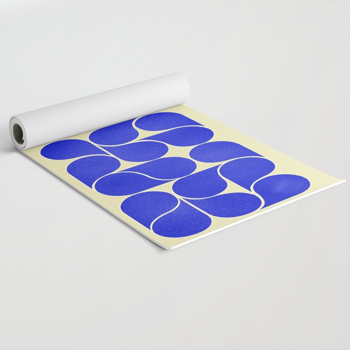 Blue mid-century shapes no8 Yoga Mat Gallery Image 2