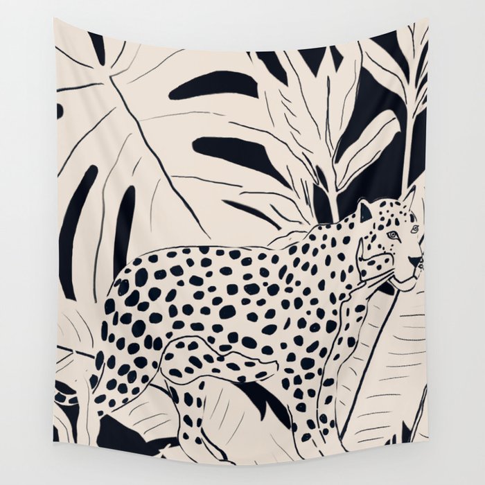 Minimal Jungle Abstract Art 4 Wall Tapestry Gallery Image 1