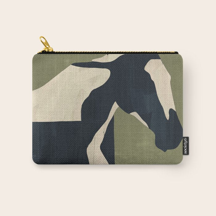 Abstract Minimal Horse 4 Carry All Pouch Gallery Image 1