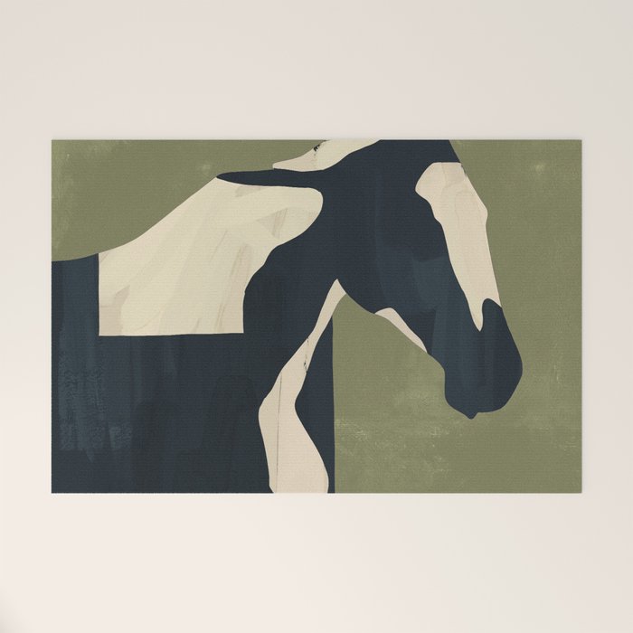 Abstract Minimal Horse 4 Welcome Mat Gallery Image 1