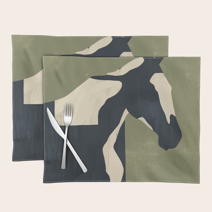 Abstract Minimal Horse 4 Placemat Gallery Image 1