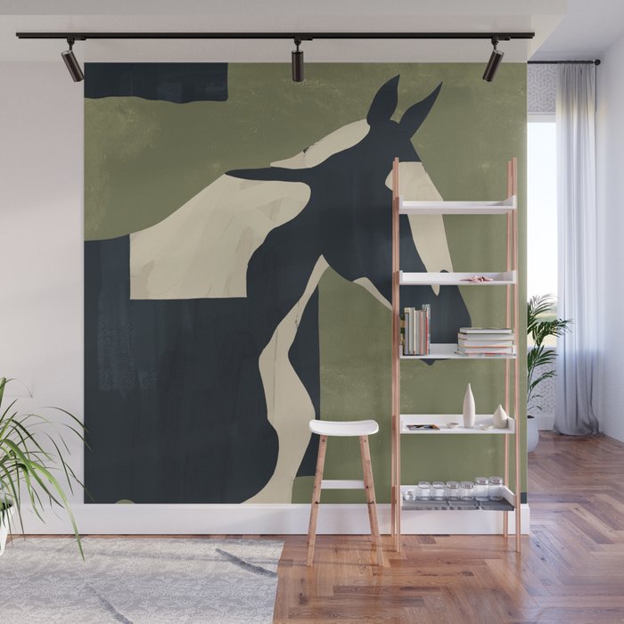 Abstract Minimal Horse 4 Wall Mural Gallery Image 1