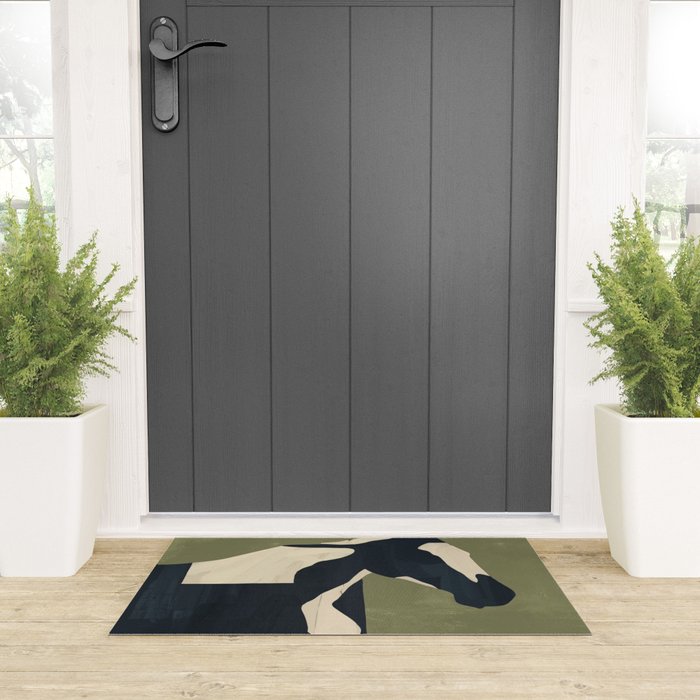 Abstract Minimal Horse 4 Welcome Mat Gallery Image 3