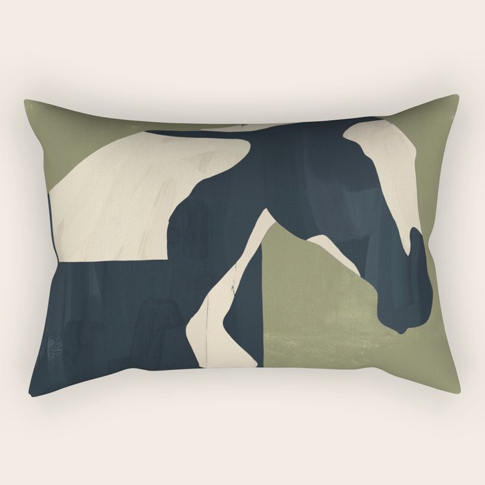 Abstract Minimal Horse 4 Rectangular Pillow Gallery Image 1