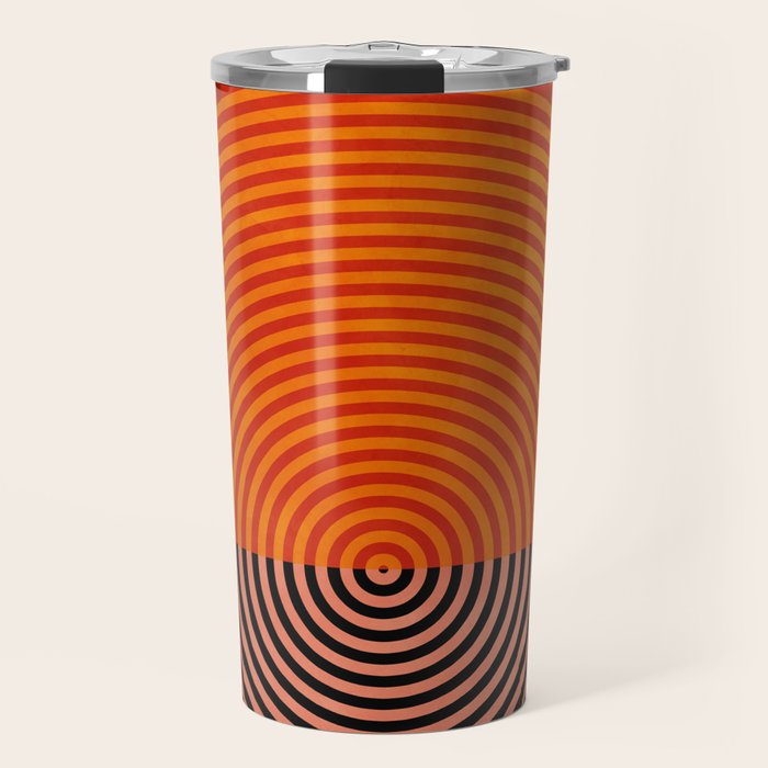 lines and shapes 1 abstract geometric Travel Mug Gallery Image 1
