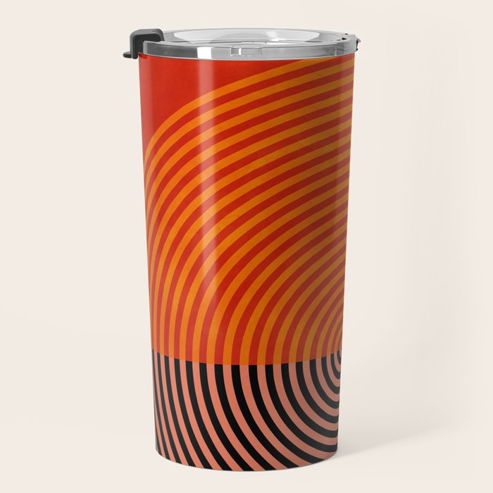 lines and shapes 1 abstract geometric Travel Mug Gallery Image 3
