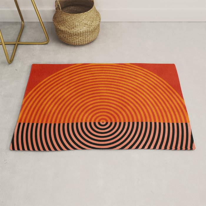 lines and shapes 1 abstract geometric Rug Gallery Image 1