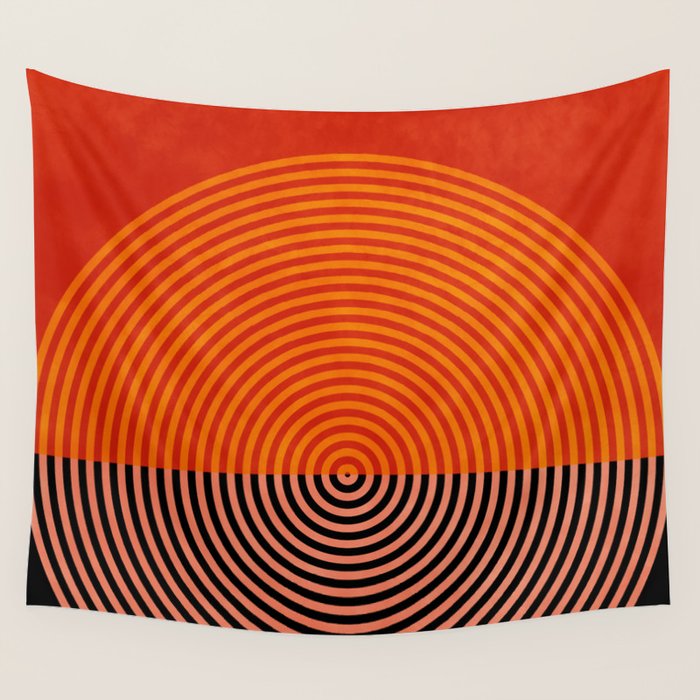 lines and shapes 1 abstract geometric Wall Tapestry Gallery Image 4