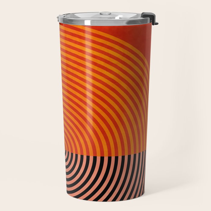 lines and shapes 1 abstract geometric Travel Mug Gallery Image 2