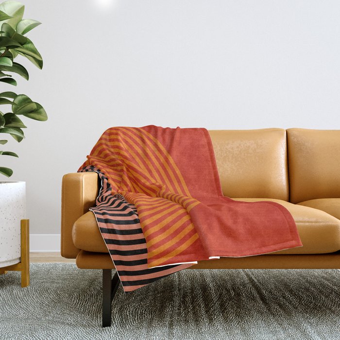 lines and shapes 1 abstract geometric Throw Blanket Gallery Image 1