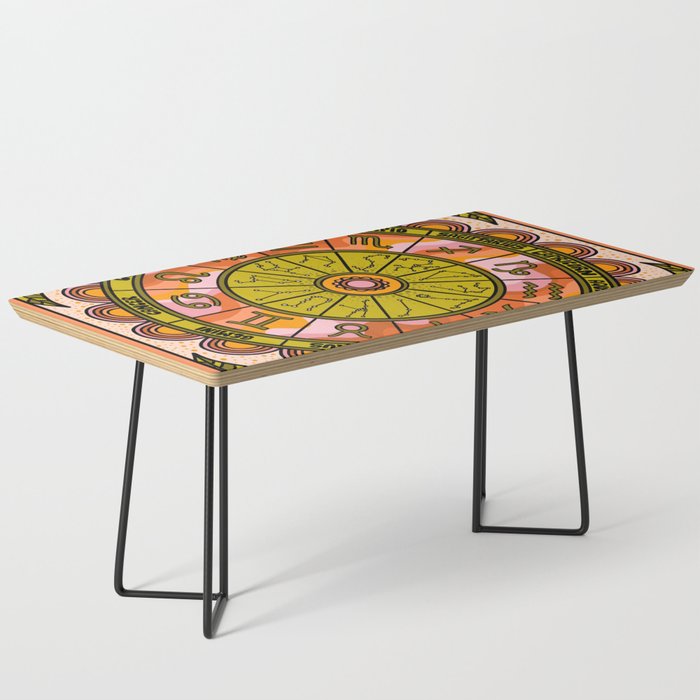Retro Zodiac Wheel Coffee Table Gallery Image 1