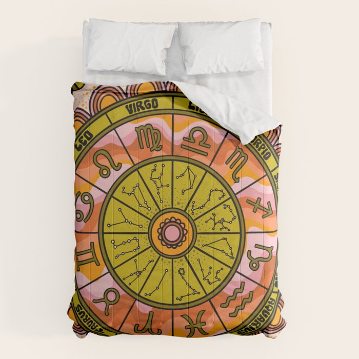 Retro Zodiac Wheel Comforter Gallery Image 6