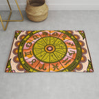 Retro Zodiac Wheel Rug Gallery Image 1